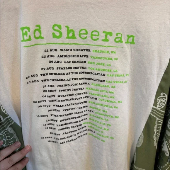 Reworked Ed Sheeran Concert Tee with Kimono Batwing Sleeves - Picture 6 of 6